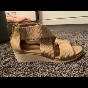 Tan wedge sandals